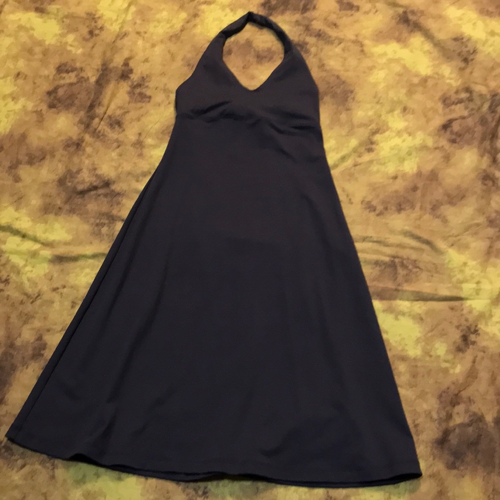 Patagonia women’s stretch open back halter dress